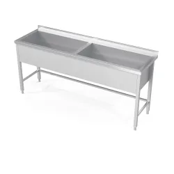 Double pot sink with frame Novameta BS2-PRA-140/60/90
