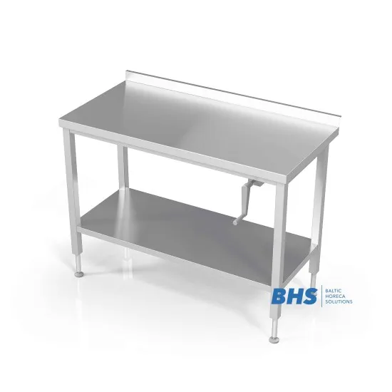 Table with Adjustable Height and Shelf