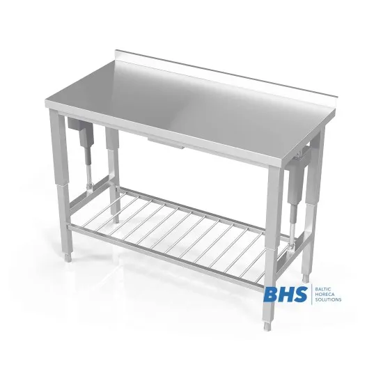 Table with Adjustable Height and Grate