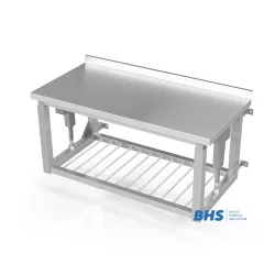 Wall-mounted worktable with adjustable height and grate Novameta BHS-XSV-80/60/76