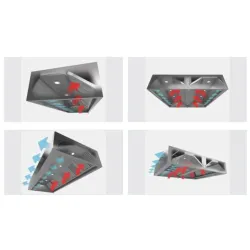 Island hood with air supply Novameta HFCD-260-240-48