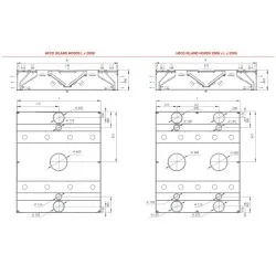 Island hood with air supply Novameta HFCD-150-240-48