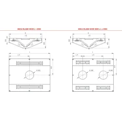 Central island ventilation hood with filters Novameta HNCA-150-140-48