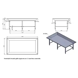 Kitchen work table BHS-HoReCa ZJ20-3021
