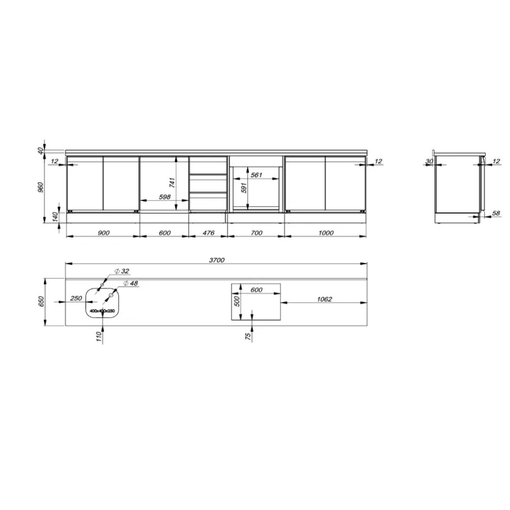 Custom home kitchen project, made to order BHS-HoReCa