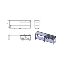 Kitchen work table BHS-HoReCa ZJ20-3021.00
