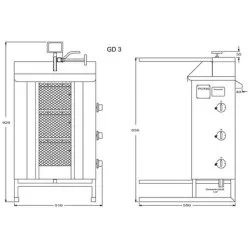 Gas gyros grill POTIS PG1302/ PG1303