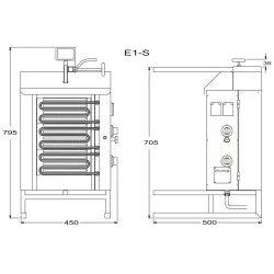 Electric gyros grill POTIS PG3151