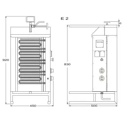 Electric gyros grill POTIS PG3203/ PG3251