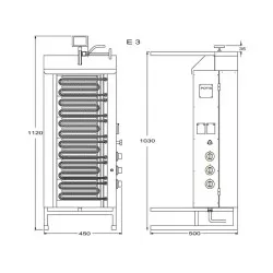 Electric gyros grill POTIS PG3303/ PG3351