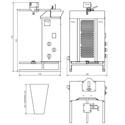 Electric gyros grill POTIS PG3551