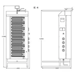 Electric gyros grill POTIS PG7660/ PG7661