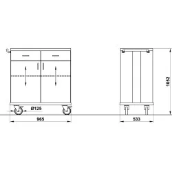 Waiter Station ROCAM 01500ALK2CH