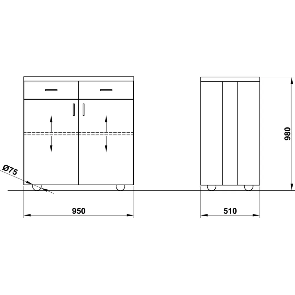 Waiter Station ROCAM 01500ALK2B