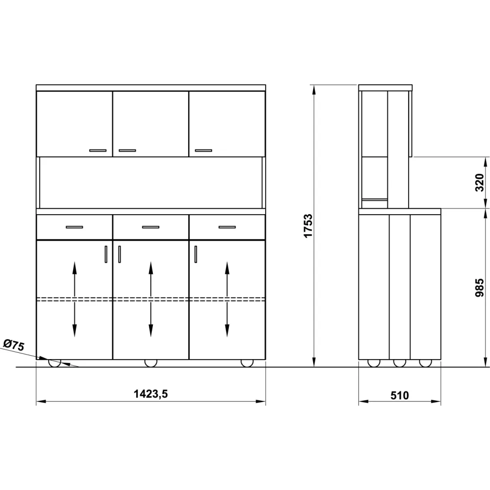 Waiter Station ROCAM 01500ALK3CH