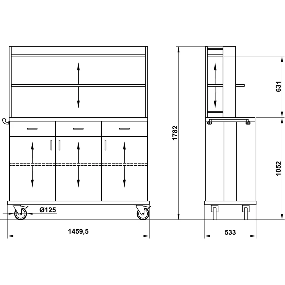 Waiter Station ROCAM 01500ALK3APBR