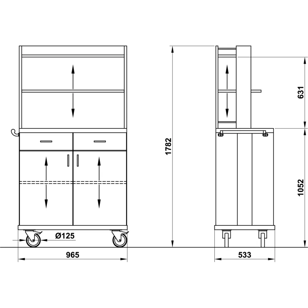 Waiter Station ROCAM 01500ALK2APBR