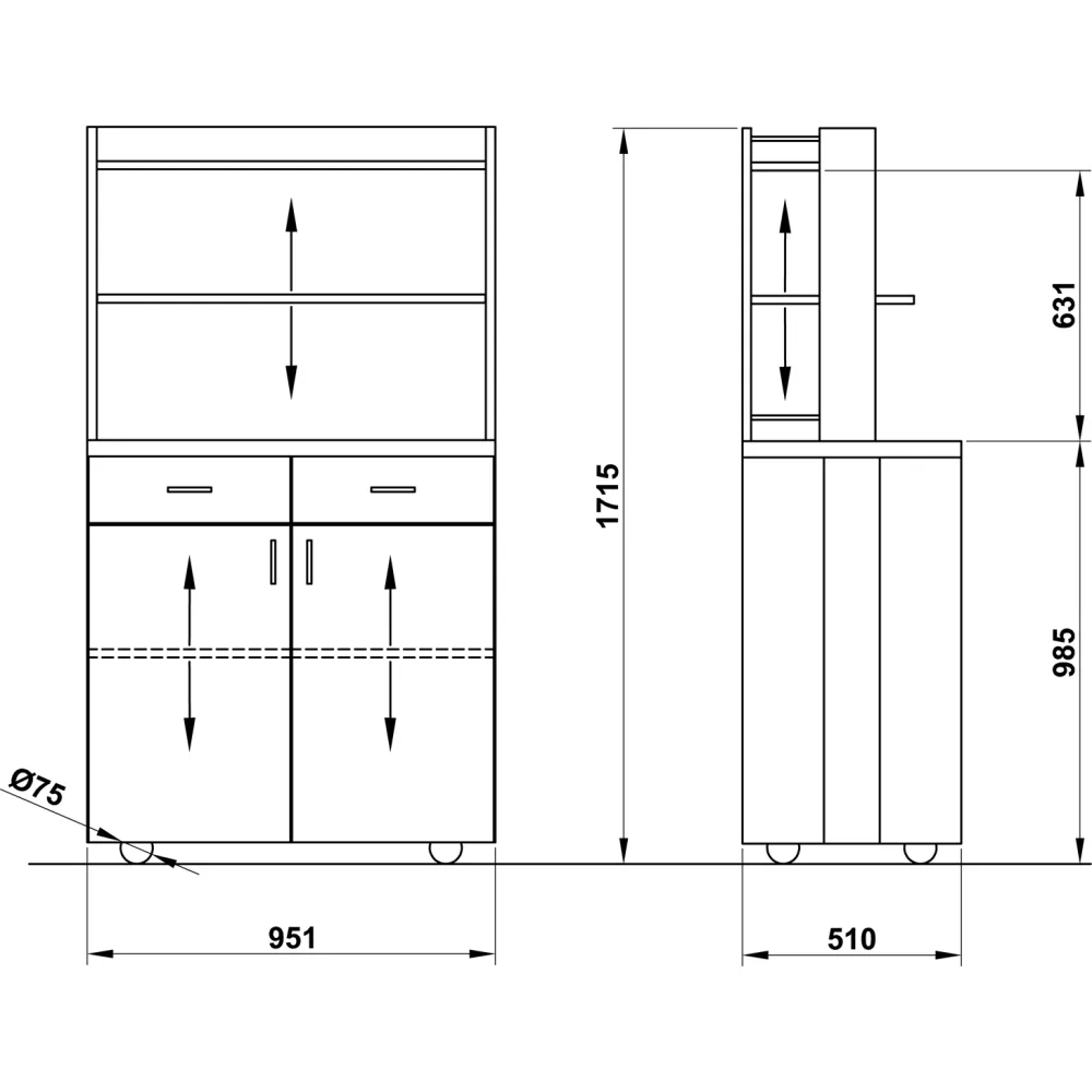Waiter Station ROCAM 01500ALK2AP