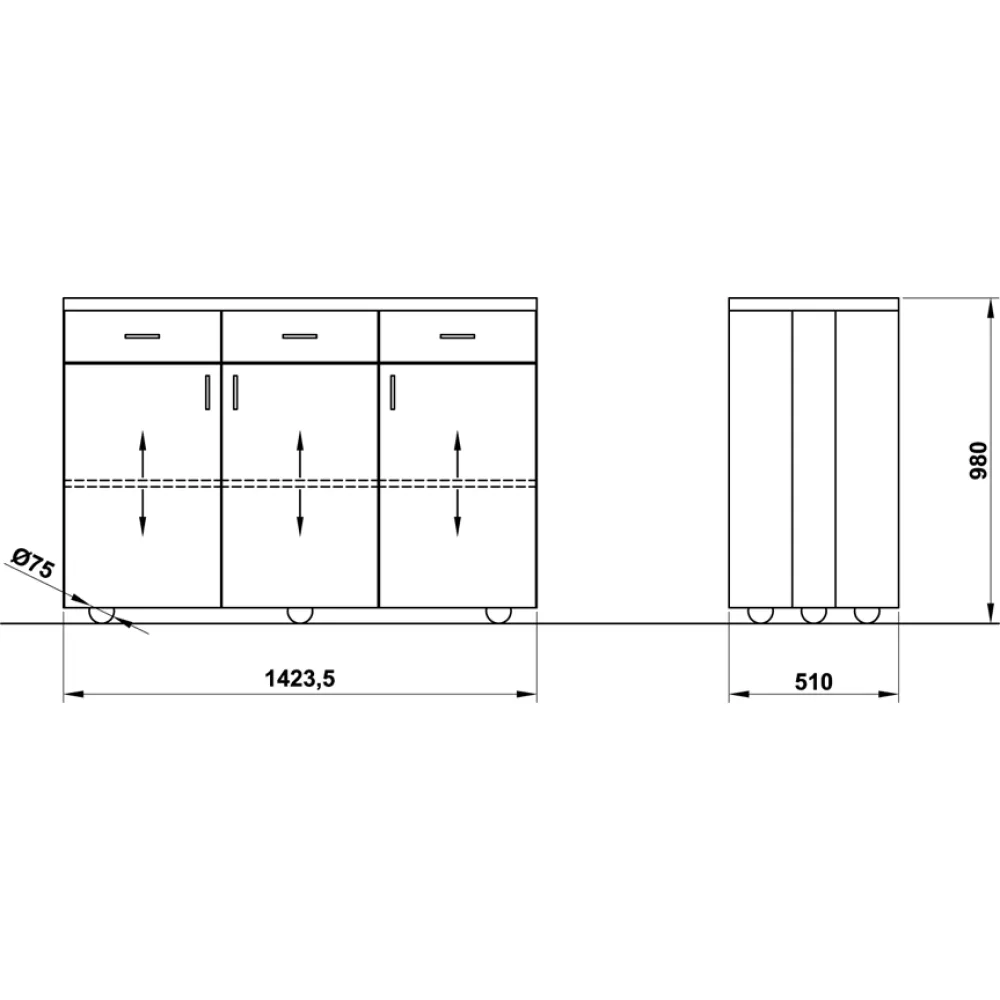 Waiter Station ROCAM 01500ALK3BBR