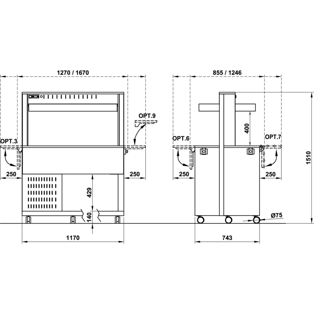 Self-service display counter ROCAM 01000ATH3FRE
