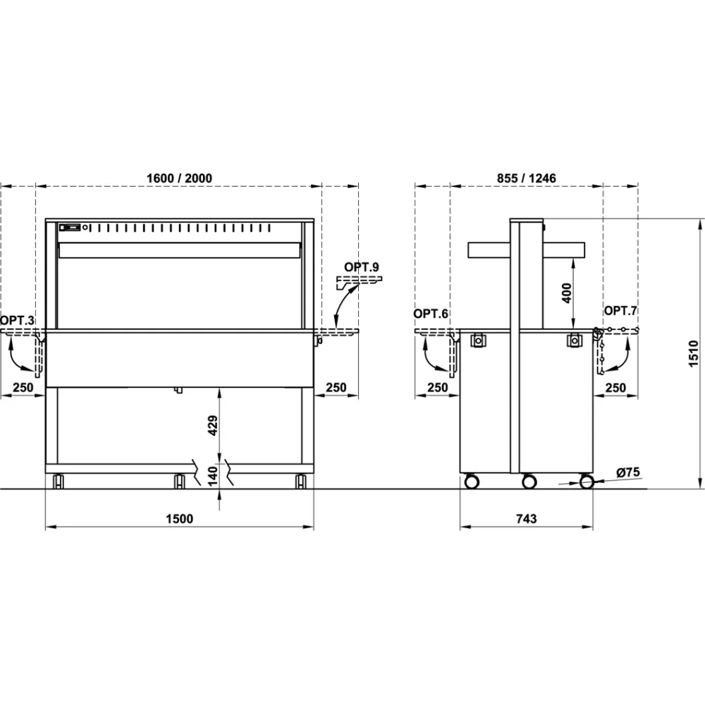 Self-service display counter ROCAM 01000ATH4FBM