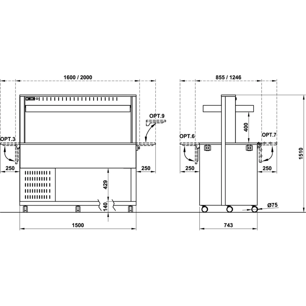 Self-service display counter ROCAM 01000ATH4FRE