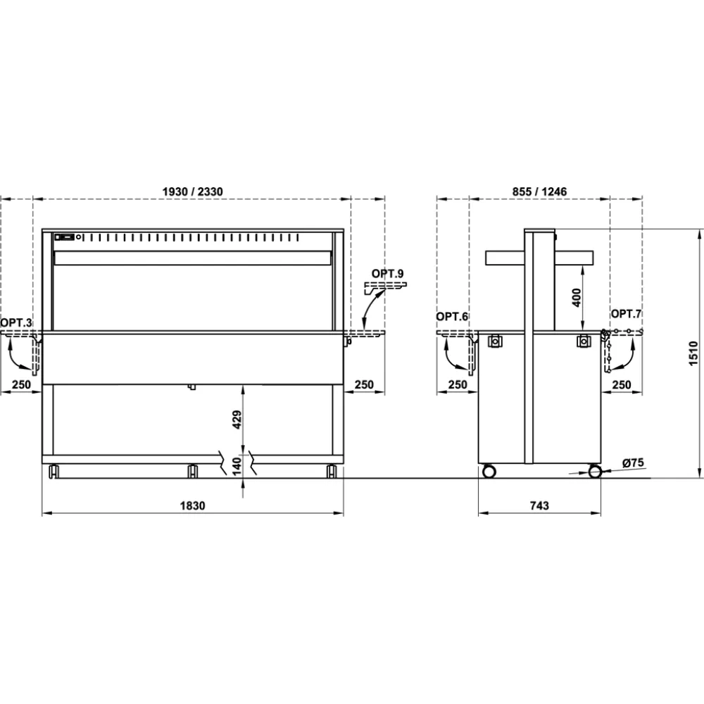 Self-service display counter ROCAM 01000ATH5FBM