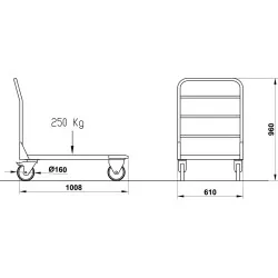 Platform trolley ROCAM 04000BAC100IN
