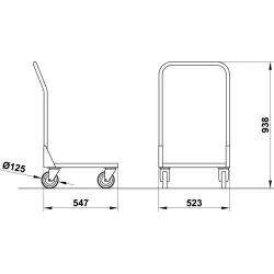 Platform trolley ROCAM 04000C/CESTIN