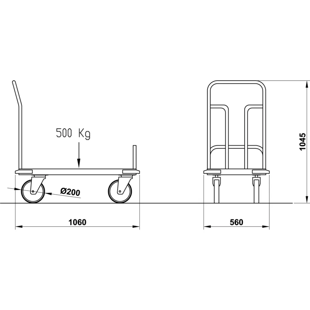 Platform trolley ROCAM 04000BAC100R
