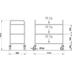 Service trolley ROCAM 04000CER000IN