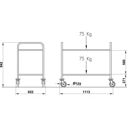 Service trolley ROCAM 04000DRA000IN