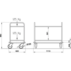 Service trolley ROCAM 04000DRARININ