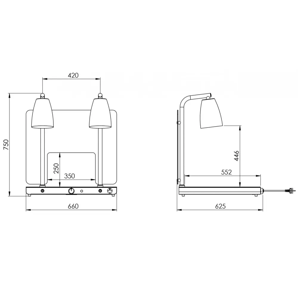 Food service area lamp ROCAM 034CRHEL2/1FXP2P