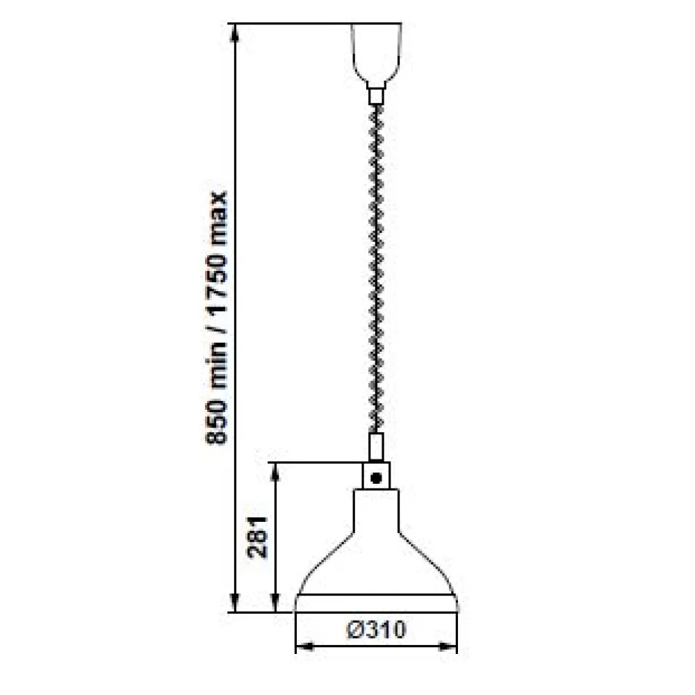 Food service area lamp ROCAM 034CRHELAIR/RITP3