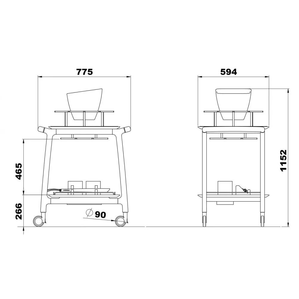 Service trolley ROCAM 005LEARI/BOLL