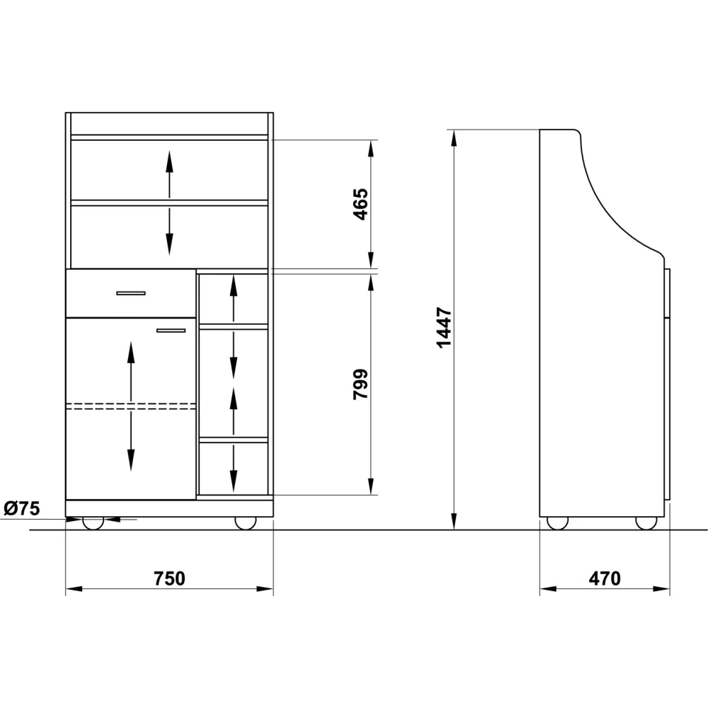 Waiter Station ROCAM 01500PER/A175