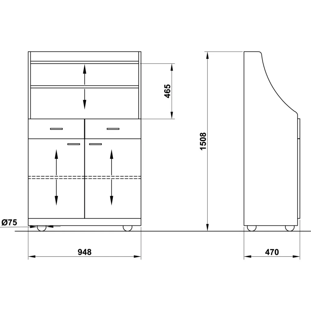 Waiter Station ROCAM 01500PER/A2LE