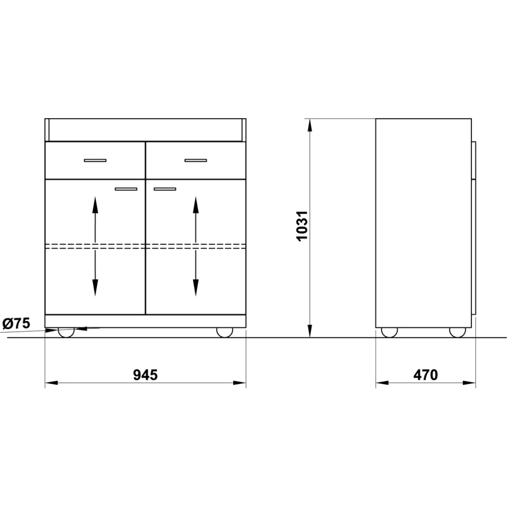 Waiter Station ROCAM 01500PER-B2LE