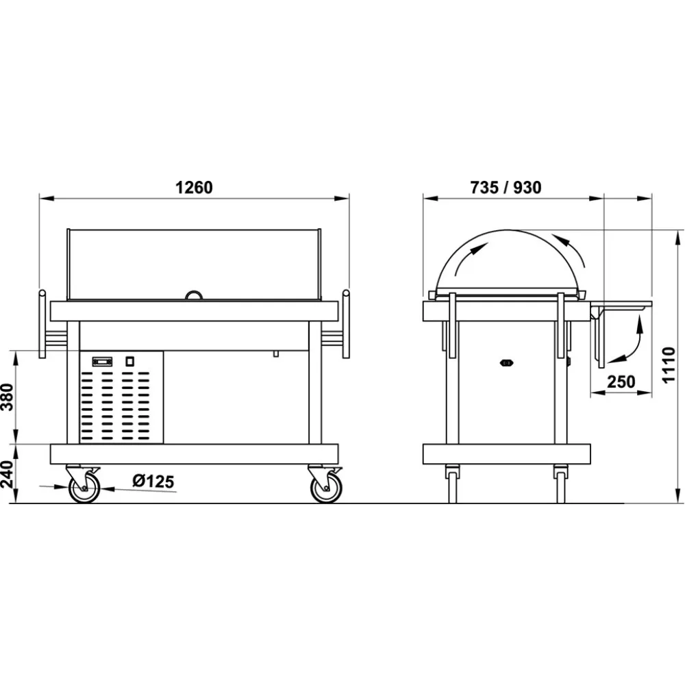 Service trolley ROCAM 008INARTREFGML