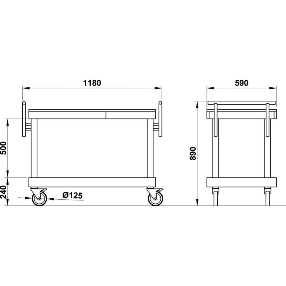 Service trolley ROCAM 008INART/02ML