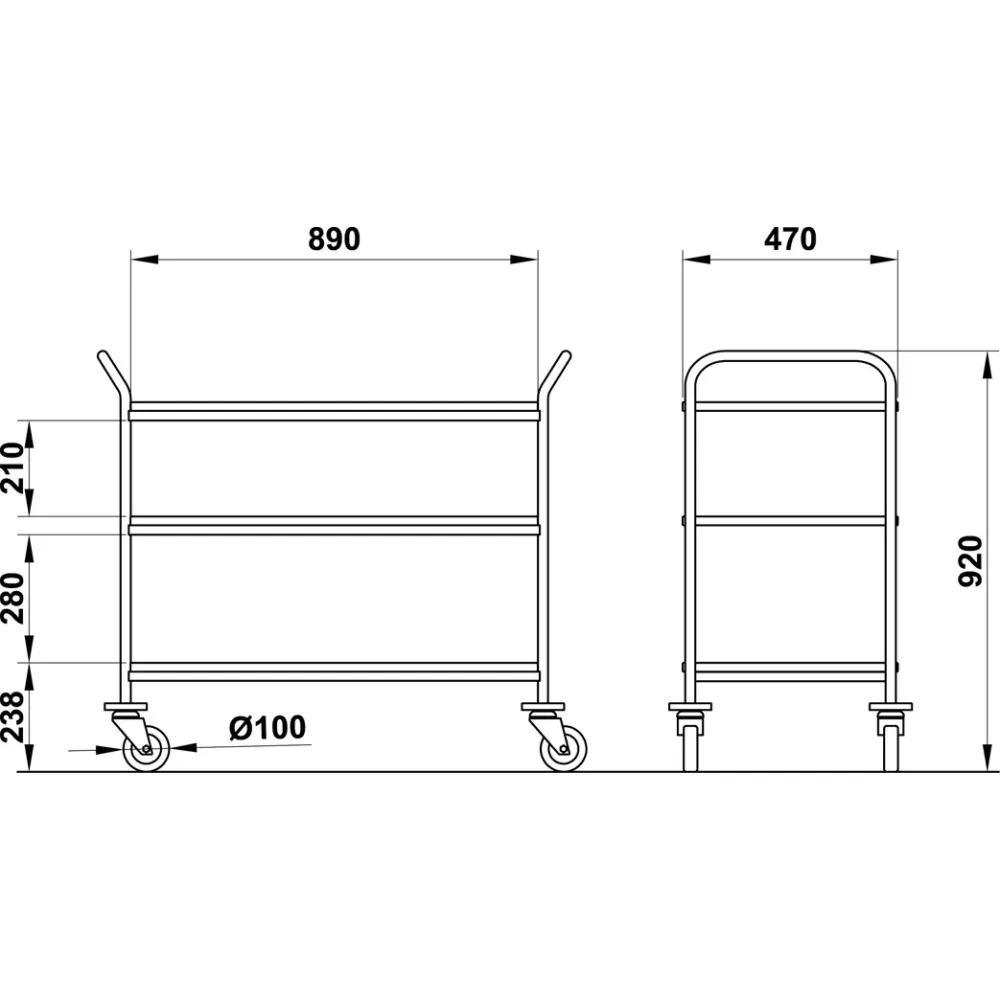 Service trolley ROCAM 003NN500M/300