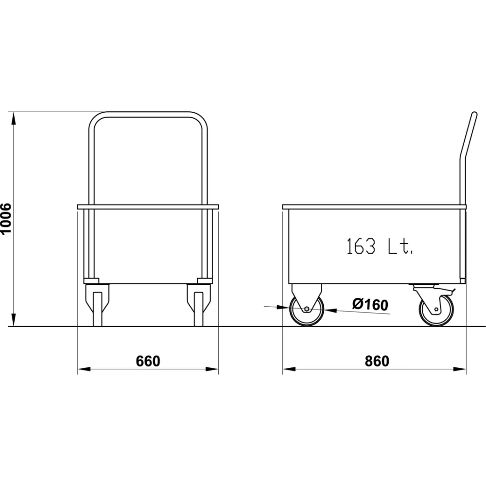 Platform trolley ROCAM 04000V/VERDIN