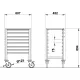 GN 1/1 pan trolley ROCAM 039001/1C08IN
