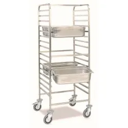 GN 2/1 pan and tray trolley ROCAM 039002/1C16IN