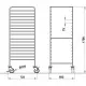 GN 2/1 pan and tray trolley ROCAM 039002/1L18IN