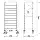 Confectionery pan trolley 600x400 ROCAM 03900TE/L10IN