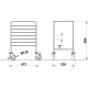 Confectionery pan trolley 600x400 ROCAM 03900TE/L08IN