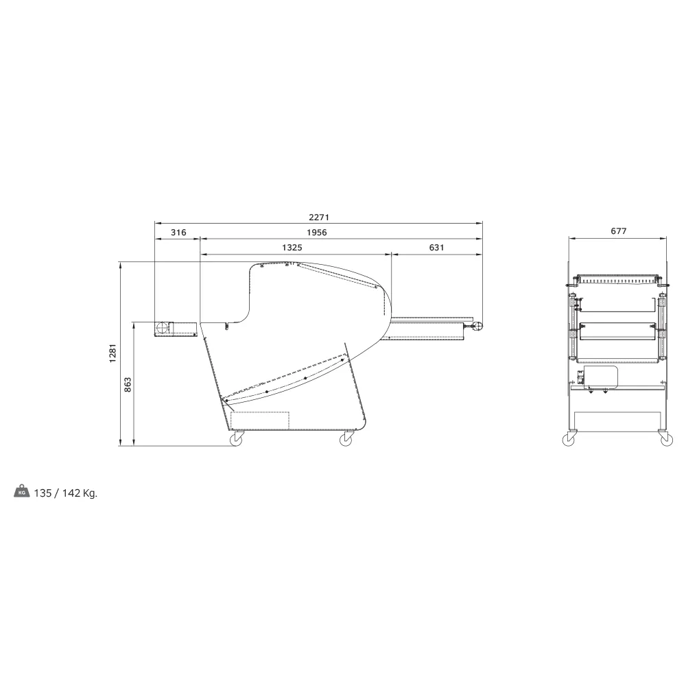 Bread slicer ROLLMATIC MI52