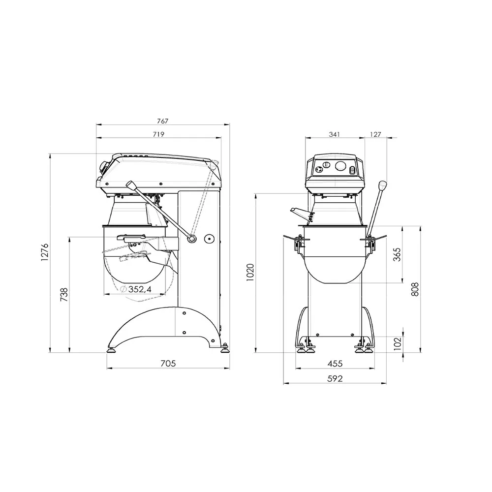 Planetary mixer ROLLMATIC BULL B30P